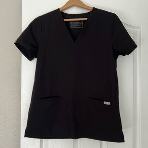 Small Figs black three pocket scrub top
